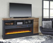 Load image into Gallery viewer, Tonnari 74 TV Stand with Electric Fireplace